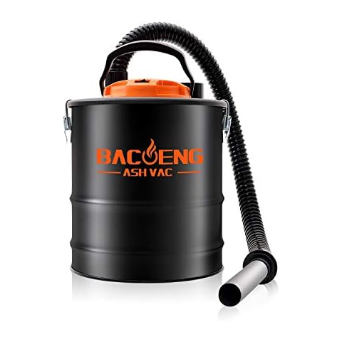 BACOENG Ash Vacuum, 4 Gallon Ash Vacuum for Pellet Stoves, Fireplaces Ash Vacuum Cleaner, for Wood Stove, Pellet Grill Cover