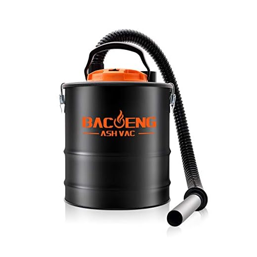 BACOENG 4 Gallon 6.6Amp Compact Ash Vacuum Cleaner w/Blowing Function, Bagless Debris Ash Collector for Fireplaces, Grills, BBQ's, Fire Pits, and Stoves