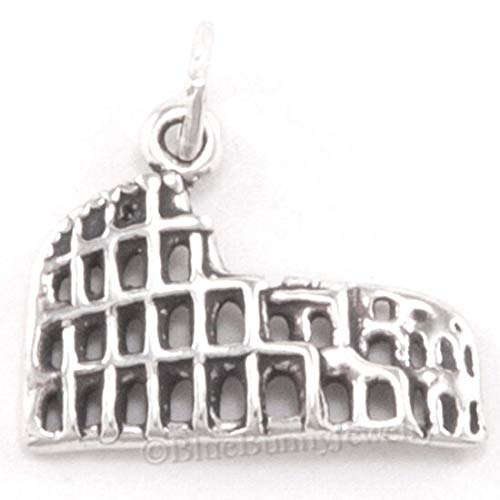 Roman Colosseum Charm Pendant Italy Rome Coliseum Travel 925 Sterling Silver Bracelets for Women Halloween Christmas Jewelry for Women Gifts from D&J
