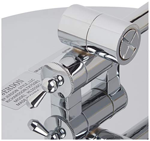 Jerdon Lighted Wall-Mounted Makeup Mirror - Makeup Mirror With 5X Magnification - 9.5-Inch Diameter Mirror With Chrome Finish Wall Mount - Model Hl1016Cl #TOP4