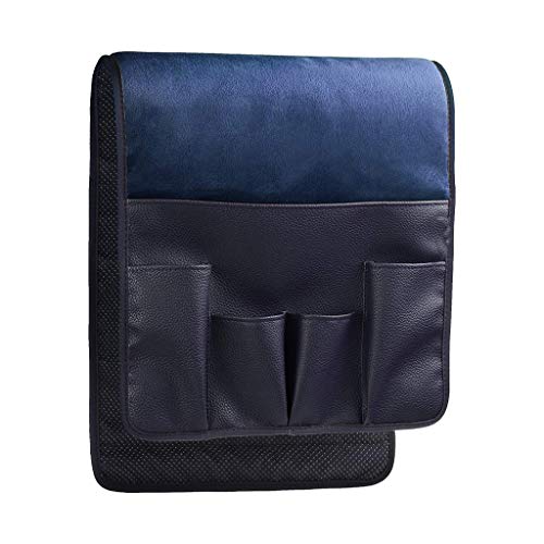 Armlehnen Organizer für Couch, Colorful Anti-Rutsch Sofa Butler, 5 Taschen, Sessel Bett Storage Tasche Halterung für TV Fernbedienung Handy Buch Zeitschriften Bleistift (Blau) Cover