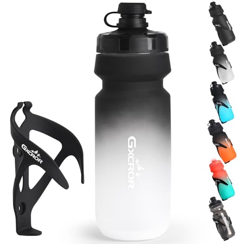 GXCROR Bike Water Bottle Holder with Bottle Combo Lightweight Durable & Secure Water Bottle Cage Set Easy Installation Fit for Sport Outdoor Cycling MTB Road