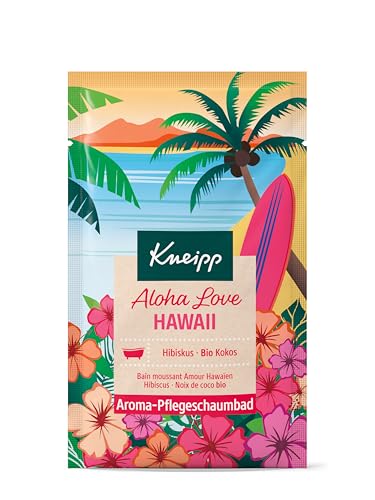 Kneipp Aroma-Pflegeschaumbad Aloha Love Hawaii - Badezusatz mit exklusivem Hibiskusblütenextrakt und Bio Kokosöl - 50ml