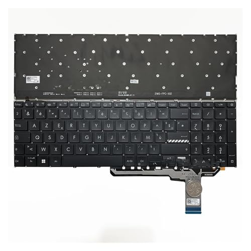 Clavier AZERTY français rétroéclairé argent pour ASUS Vivobook X1703 X1704 M1702