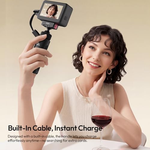 Image of ULANZI MA94 Mini Charging Battery Handle Compatible with DJI Osmo Pocket 3, 1300mAh Extended Battery Grip with Type-C Pass-Through Charging, Lightweight Vlog Power Handle for Content Creator Vloggers