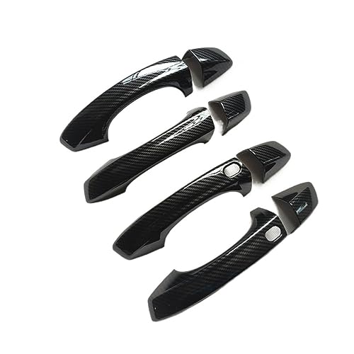 Manijas de puertas exteriores de automóviles Para SEAT para León para Cupra 5F MK3 Accesorios Cubierta de manija de puerta Cubiertas de manijas de plástico Imitación de carbono para fibra(S-2)