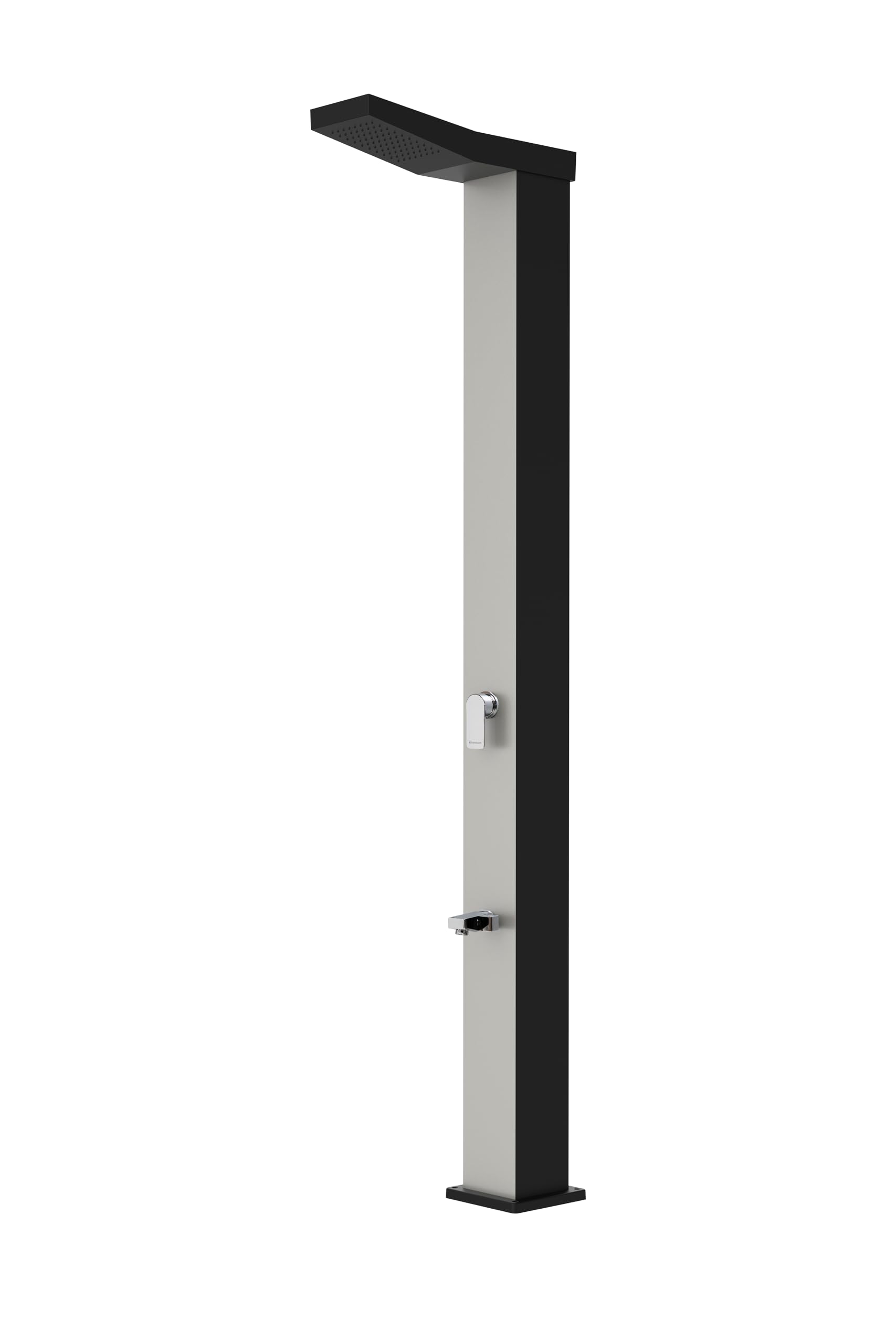 STEINBACH Solardusche Deluxe – 049020Y – Massive Gartendusche mit 40 l Aluminiumtank und Mega Duschkopf im schmaleren Design – 208 cm hoch