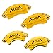 AOOA Powder Coating Aluminum Yellow with Black Character Caliper Cover Fits Toyota Camry XSE Electronic Brake and RAV4 2019-2025,Lexcus ES 2019-2024 (set of 4)