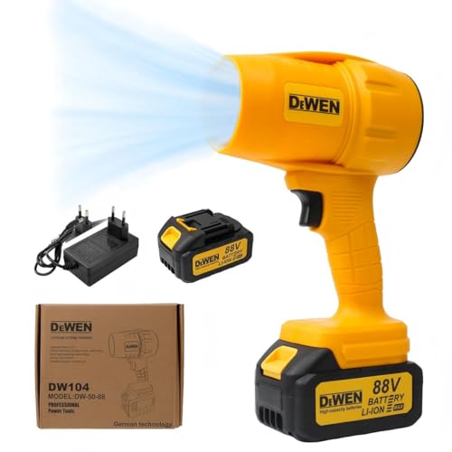 Soprador de Folhas sem Fio – 5700 RPM, Bateria 4000mAh, Alta Pressão, Velocidade Variável, Portátil para Jardim, Carro e Limpeza Doméstica