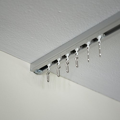 RoomDividersNow Premium Heavyweight Ceiling Track Room Divider Kit - X-Large B, 9ft Tall x 9ft - 12ft Wide (Dark Chocolate)