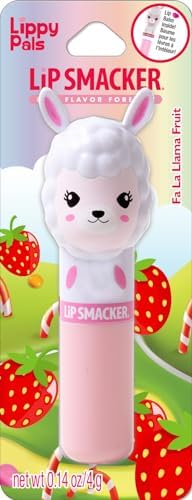 Lip Smacker Lippy Pals Llama, Flavored Moisturizing & Smoothing Soft Shine Lip Balm, Hydrating & Protecting Fun Tasty Flavors, Cruelty-Free & Vegan - Straw-ma-Llama berry