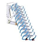 Escalera telescópica Plegable Manual for ático, de Montaje en Pared, Ahorra Espacio, Ideal for Interiores y Exteriores.(2.75-3m)
