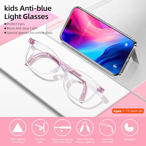Image of EYEBUDDY Blue Light Glasses for Kids Boys Girls,Computer Gaming Bluelight Glasses,Fake Glasses for Ages 2-12