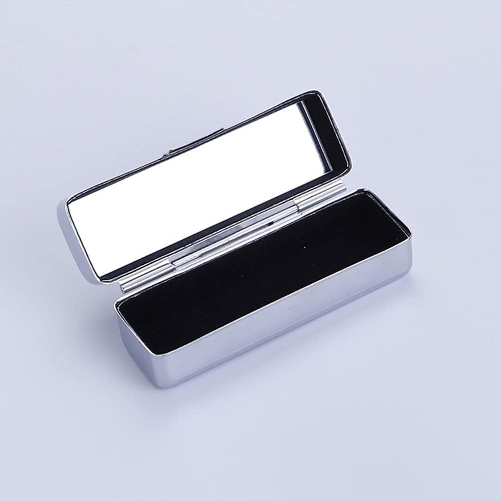 Beaupretty Portable Lipstick Box with Mirror Compact Lip Balm Organizer Durable Cosmetic Storage Case Perfect for Travel and Daily Use
