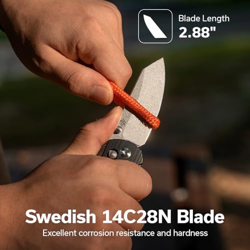 Image of CIVIVI Yonder Folding Pocket Knife for EDC, Crossbar Lock Knife with 2.88 inch 14C28N Blade G10 Handle, Lightweight Knife Gifts for Men Women Camping Hiking, Designed by Zac Whitmore C23073-1