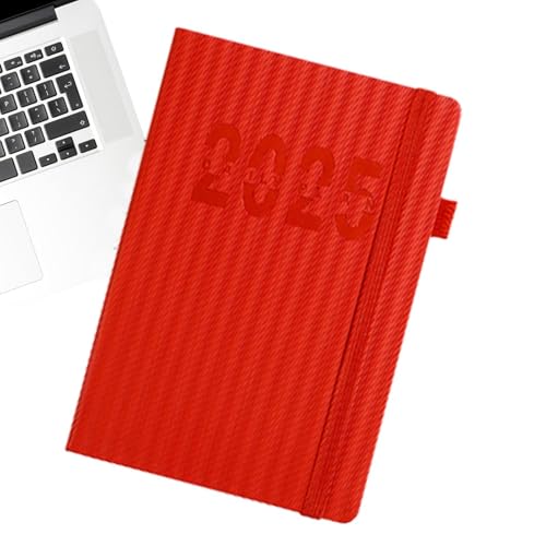 Agenda A5 diaria 2025 elegante con acabado vertical texturizado