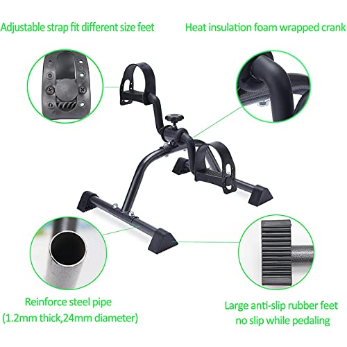 Mini pedalier portátil para ejercitar piernas y brazos miniatura 3