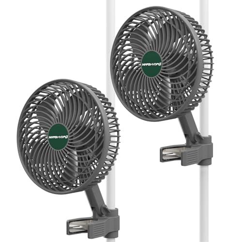 Bestron ACF15 2-in-1 Tisch-/Clip-Ventilator, Vertikal und horizontal verstellbar, Höhe: 33 cm, Ø 19 cm, 15 W, Weiß 13 MARS HYDRO 2PCS M6 Grow Ventilator Oszillierend,10 Windstufen,APP/WiFi Steuerung über iHub oder Controller43 Clip Ventilator Growbox Growzelt ,Leiser Lüfter für Umluft und Kühlung im Indoor Grow