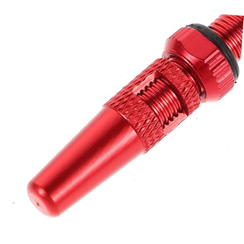 Set de 2 válvulas tubeless de aleación de aluminio rojo con orificio lateral para fácil instalación y reemplazo eficiente para inflado y hermeticidad de neumáticos miniatura 3