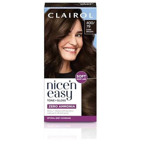 Clairol Nice'n Easy Dark Brown Hair Dye Cover