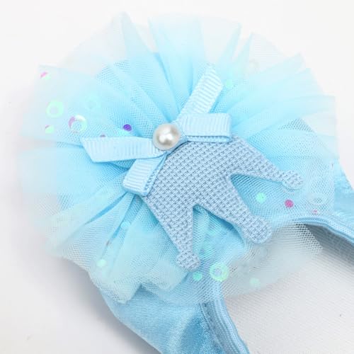 Girls Dance Shoes Ballet Flats with Sequins & Mesh Flowers, Soft Sole Practice3