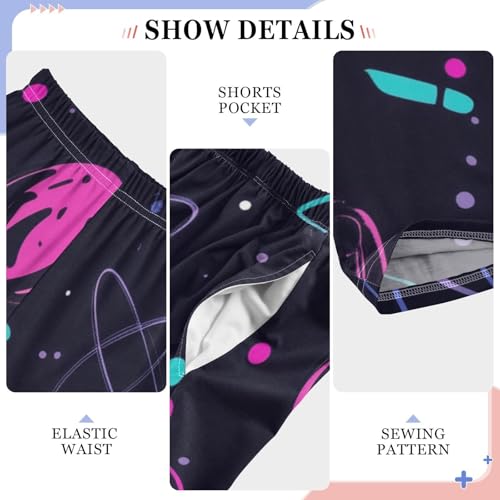 ZZXXB Physical Planet Boys Long Pants Soft Trousers Elastic Waist Kids Lounge Bottoms with Pockets S-XL4