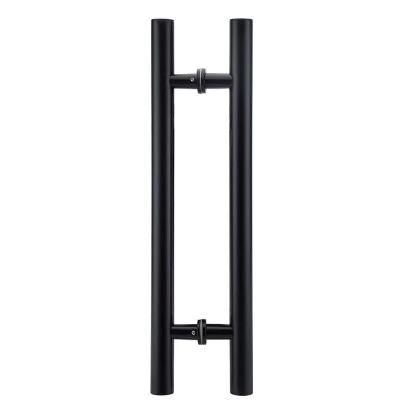Gthtuhfd Door Handle Two Side Door Handle Sliding Barn Door Handle Set Stainless Steel Pipe Door Push Pull Bar Handle With Hardware,100X70cm