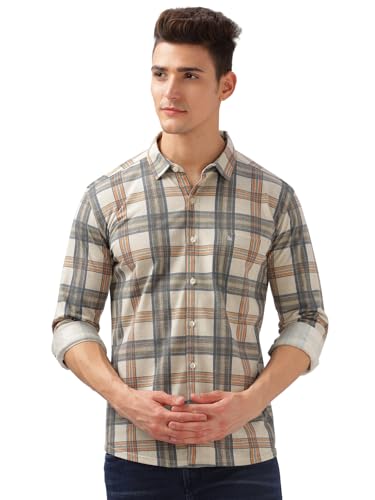 Image of BULLMER Trendy Regular Fit Striped Causal Full Sleeve Shirt for Men.
