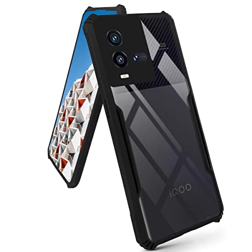 Image of Jkobi Back Cover Case for Vivo iQOO 9T 5G (Shockproof with Polycarbonate Clear Panel | Professional Black)