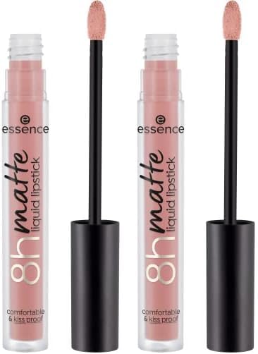 Essence Cosmetics Barra de labios líquida 8h matte, de larga dura...
