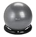 Gaiam Yoga Ball Inflatable Stability Ring Exercise Ball Holder - Turn Your Balance Ball into Office Desk Ball Chair