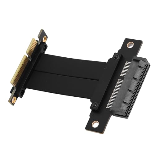 Jiawu Administración de Cable de Cable PCIe 4.0 X4 Fácil para la Extensión de la Tarjeta Gráfica - para Servidores, Custodias de ATX/ITX Compactas - Color Negro (5 cm) - imagen 7