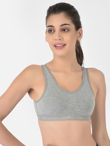Image of Softline Women's Cotton Rich Wired Non-Padded Molded Sports Bra Combo | High-Support & Breathable Activewear | Soft & Durable for Workouts & Everyday Wear (Pack of 2)