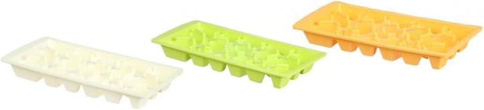 طقم مكعبات ثلج بلاستيك من لمسه بلاست، 3 قطع - متعدد الالوان