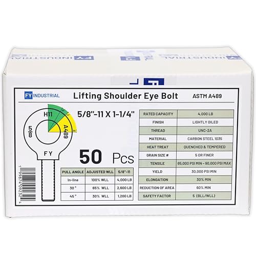 Image of Bulk Carton of 50 Pcs Lifting Shoulder Eye Bolts 5 /8 inch-11 X 1-1 /4 inch