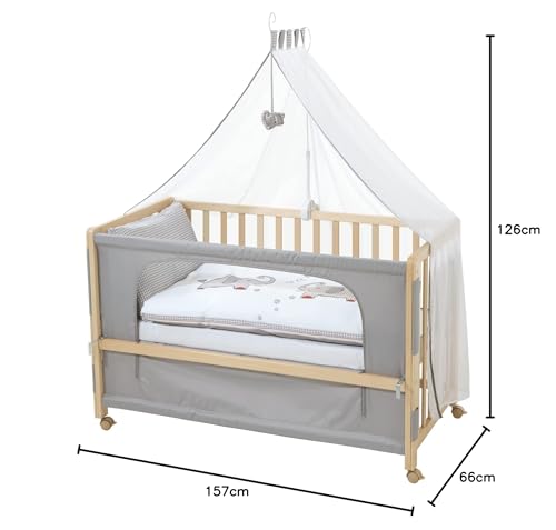 Lit cododo roba Jumbotwins en bois blanc, l'excellence du sommeil