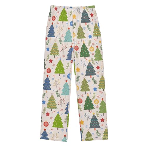 Boys' Pants Christmas Snowmen Snowflake Bubble Long Bottoms Jogger Pants Elastic Waist Trousers with Pockets S-XL
