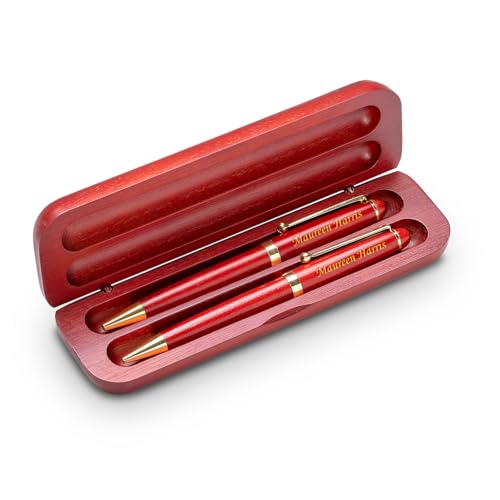 Executive Gift Shoppe | Nurse Theme Personalized Cherrywood Double Pen and Box Set