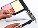 Sticky Notes Notebooks Colored Page Markers Bundle Set, Rectangular Notes and Index Tabs Flags Organizer, W/Fashion Ballpoint Pen, Leather Look Design Holder,Office and Teacher Gift.YISEEK