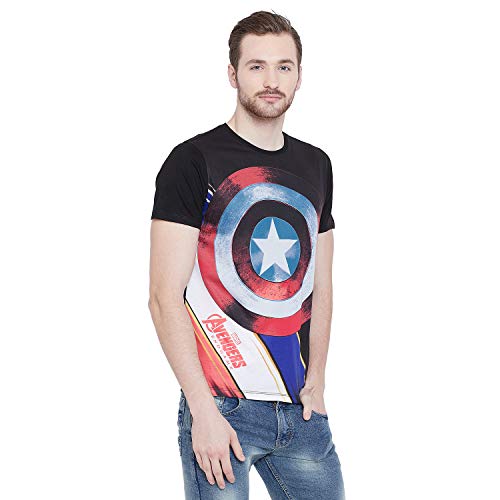 Image of Marvel Avengers by Wear Your Mind Men's Printed Regular fit T-Shirt (MMA0105P.2 S)