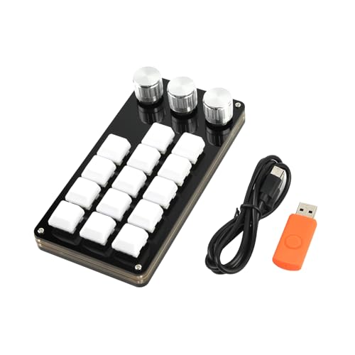Clavier mécanique de jeu 14 touches 3 boutons macro RVB pour copier coller