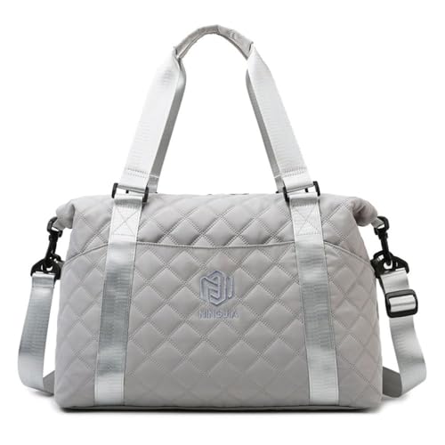 Bolsa Feminina Grande Para Viagem De Bordo Bagagem Academia Esportiva Resistente Com Alça De Mão Ombro Blogueira Executiva - ZAFIN (Cinza)