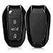 Produktbild kwmobile Autoschlüssel Hülle für Peugeot Citroen - Hardcover Schutzhülle Schlüsselhülle für Peugeot Citroen 3-Tasten Smartkey Autoschlüssel (nur Keyless Go) Schwarz matt