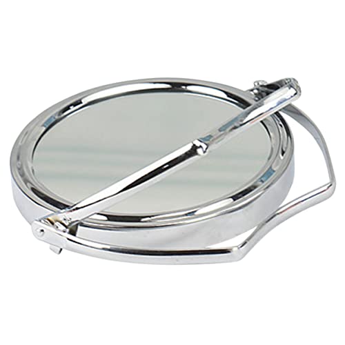 HONMEET Desktop Rotary Makeup Mirror Metal Tabletop Mirror Angle Reflection for Daily Use for Bedroom Office Dressing Table Decor