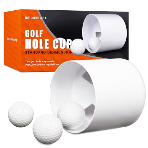 BIRDIEBLAST Golf Hole Cup Plastic Golf Cup for Outdoor Backyard Practice Putting Green 4 Inches and 6 Inches Available (1 4Inches)