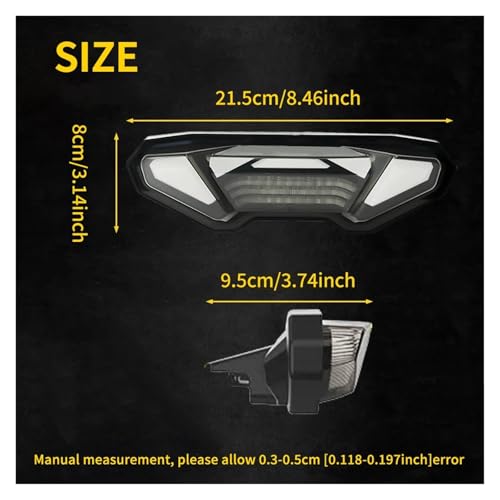 Feu stop LED MT10 MT09 avec clignotants dynamiques intégrés ambre - 7