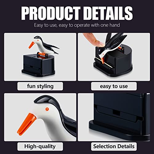 Suclain 2 Pieces Woodpecker Toothpick Holder Bird Toothpick Dispenser Bird Shape Toothpick Case Cute Funny Toothpick Box for Kitchen (White and Black) - Thumbnail 3