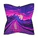 ducanll Purple Fashion Silk-Like Bandanas Unisex Abstract Cityscape Head Wrap Square Scarf Wristband for Bachelorette Party Dresses Wedding Party - 18