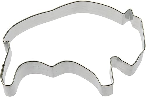 Cortador de galletas Buffalo de 4.5 pulgadas, fabricado en los Estados Unidos, cortador de galletas Foose de acero estañado, molde para galletas de