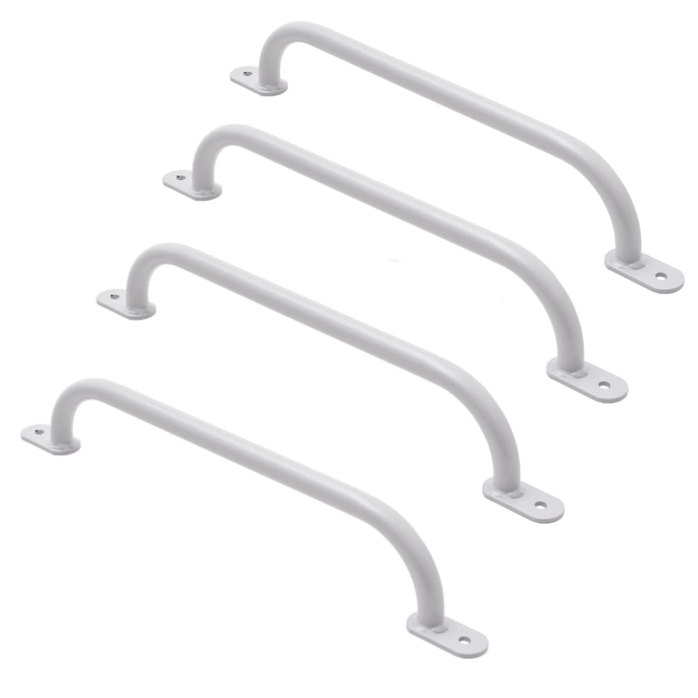 TRIBECCO Lot de 4 poignées d'escalade pour l'extérieur et l'intérieur - En métal - Pour aire de jeux, cadre d'escalade, tour de jeux, lit mezzanine, échelle et mur d'escalade dans la chambre d'enfant
